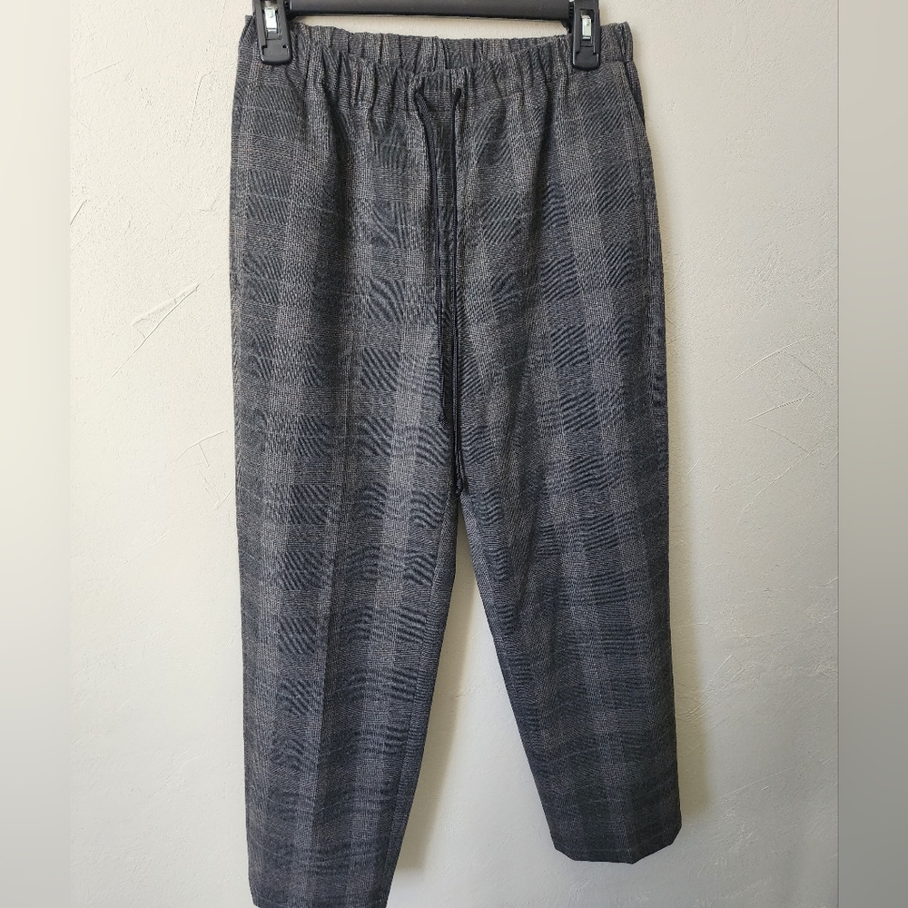 Babaton Women's Gray Plaid Trousers